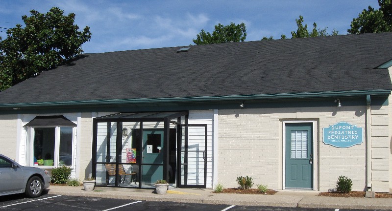 Front of office for Pediatric Dentist Dr. Jenna Schulten in Louisville, KY.